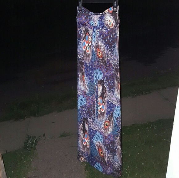 Gorgeous peacock maxi dress large - Picture 1 of 4